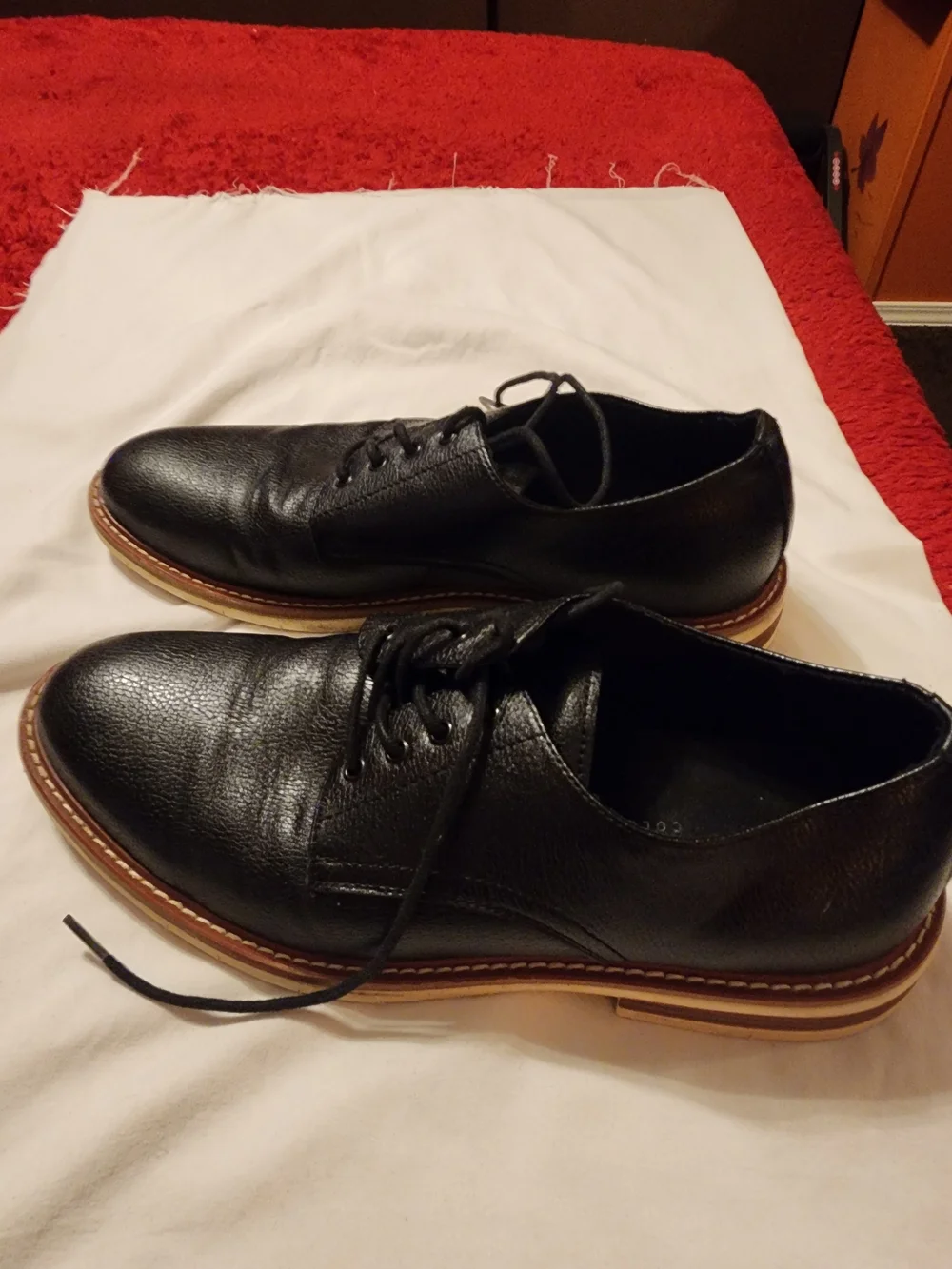 Kenneth Cole Black Leather Derby Shoes size 9.5